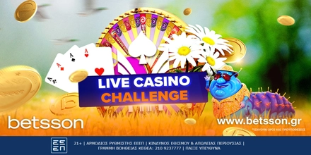 Offer Image for Betsson: Σούπερ Live Casino Challenge Τουρνουά όλο τον Απρίλιο!